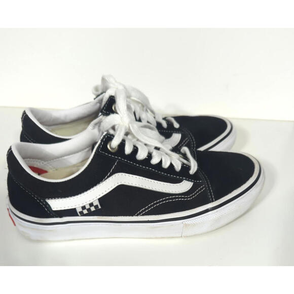 Vans Old Skool Mens Sneakers 6 Black Suede Canvas Lace Up Skateboard Shoes Skate - Picture 8 of 9